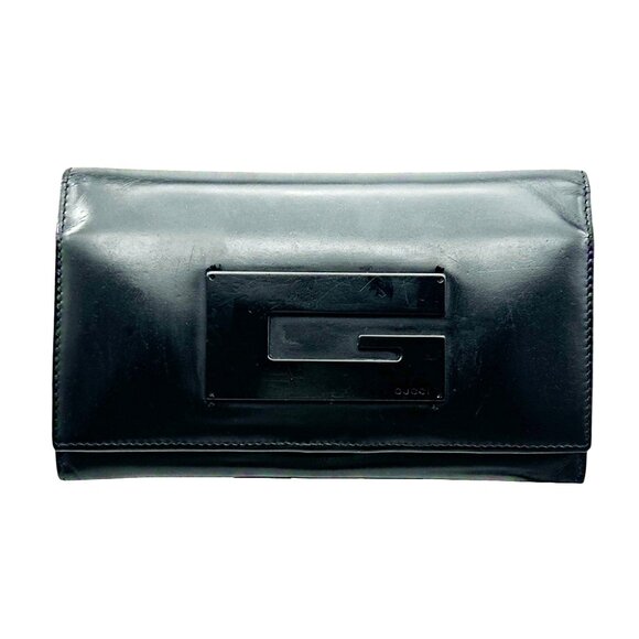 Gucci Long Leather Wallet Black Unisex - Picture 2 of 13